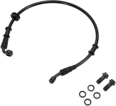 100cm Motorcycle Brake Clutch Oil Hose Line Screws Washers Motorcycle Hydraulic Brake Line for Motorcycles Dirt Bikes ATV Black in Saudi Arabia