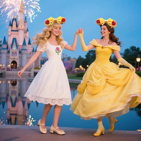 Beauty Princess Mouse Ears Headband: Sparkle Bow Red Rose Hairband for Women Girls Party Decoration, Birthday Princess Trip Parks Dress Up in Saudi Arabia