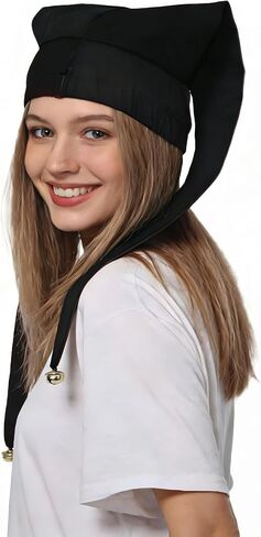 قبعة مهرج مع نمط أجراس هارليكوين الماسي لزي عيد الهالوين in Kuwait