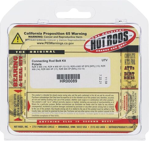 Hot Rods HR00089 Connecting Rod Bolt Kit Compatible With/Replacement For Polaris RZR 4 900, RZR 900 2014, RZR 900 XP 2011, RZR 4 900 XP 2012-2013 UTVs in Saudi Arabia