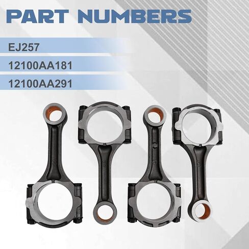 4Pcs 12100AA181 Connecting Rods Compatible with 2004-2014 Impreza WRX STI GT, for Baja Forester Legacy Outback 2.5L-H4 XT, Connecting Rod Replace# EJ257 12100AA291 in Saudi Arabia