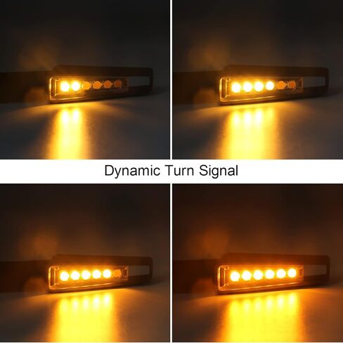 Motorcycle Indicator Lights Flowing LED Turn Signal Lights Blinkers for YAMAHA FZ8 MT07 FZ6 FZ09 FZ07 VMAX for DAYTONA 675 for VSTROM DL650 XSR900 GROM (Space Grey 2pcs) in Saudi Arabia
