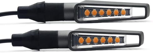 Motorcycle Indicator Lights Flowing LED Turn Signal Lights Blinkers for YAMAHA FZ8 MT07 FZ6 FZ09 FZ07 VMAX for DAYTONA 675 for VSTROM DL650 XSR900 GROM (Space Grey 2pcs) in Saudi Arabia
