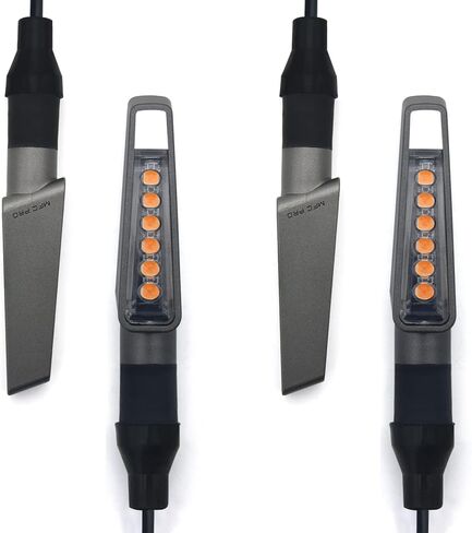 Motorcycle Indicator Lights Flowing LED Turn Signal Lights Blinkers for YAMAHA FZ8 MT07 FZ6 FZ09 FZ07 VMAX for DAYTONA 675 for VSTROM DL650 XSR900 GROM (Space Grey 2pcs) in Saudi Arabia