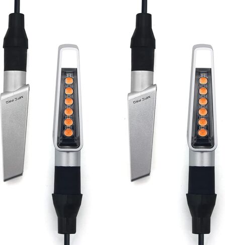 Motorcycle Indicator Lights Flowing LED Turn Signal Lights Blinkers for YAMAHA FZ8 MT07 FZ6 FZ09 FZ07 VMAX for DAYTONA 675 for VSTROM DL650 XSR900 GROM (Space Grey 2pcs) in Saudi Arabia