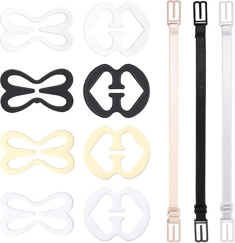 22 Pcs Bra Strap Clips Holders to Make Racerback Strap Holders Adjustable Anti-Slip Bra Straps Buckles Conceal Hide Straps for Women Back Slip Cleavage Control Ballet Dance Accessories in Saudi Arabia