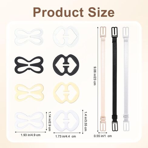 22 Pcs Bra Strap Clips Holders to Make Racerback Strap Holders Adjustable Anti-Slip Bra Straps Buckles Conceal Hide Straps for Women Back Slip Cleavage Control Ballet Dance Accessories in Saudi Arabia
