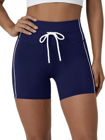 Aoysky المرأة زبداني لينة الرباط السائق السراويل 5 "عالية الخصر تجريب اليوغا السراويل تشغيل الصالة الرياضية الرياضية طماق قصيرة in Kuwait