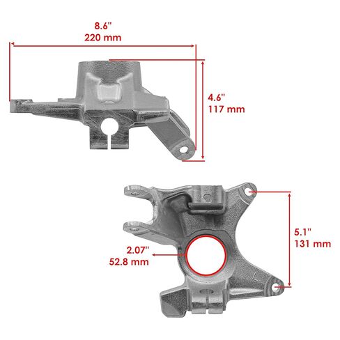 Caltric Front Left Right Knuckle/Ball Bearing and Circlip Compatible with Can-Am Defender HD10 2018 2021 in Saudi Arabia