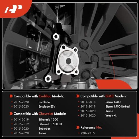 A-Premium Right Suspension Steering Knuckle Compatible with Chevrolet Silverado 1500, LD, Tahoe, Suburban & GMC Sierra 1500, Limited, Yukon, Yukon XL & Cadillac Escalade, Escalade ESV, Passenger Side in Saudi Arabia