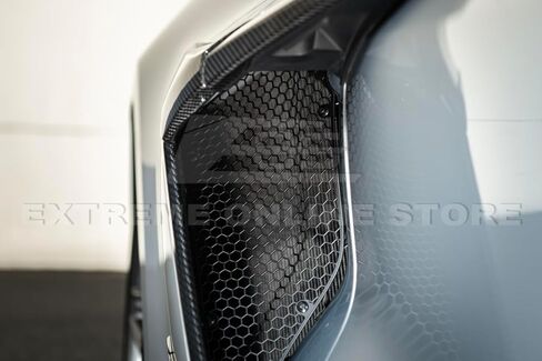 For 2020-Present Corvette C8 E-Ray & Z06 Models | Aluminum - Painted Glossy Black ADD-On Rear Side Intake Mesh Grille Inserts Guard Covers in Saudi Arabia