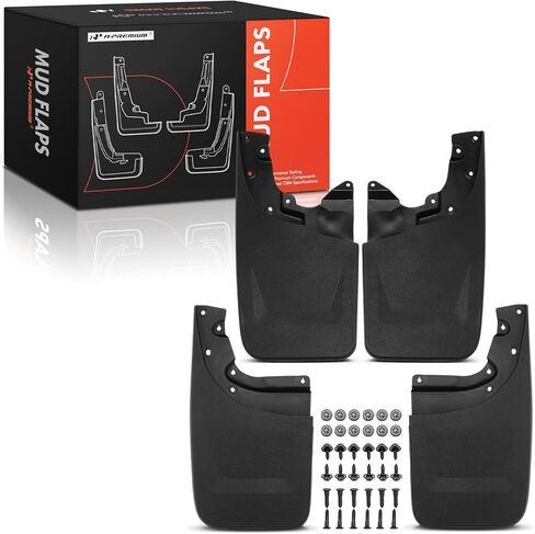 اللوحات الطينية الممتازة لسيارة Toyota Tacoma 2005-2015 (الإصدار الأصلي الممتد)، 4 عبوات من ملحقات واقيات الطين التي لا تتطلب حفرًا، أمامي وخلفي in Saudi Arabia