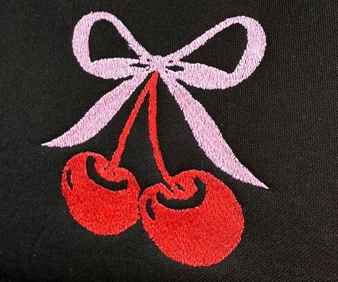 Yupbizauto 2 Pack Cherry Bow Embroidered Car Headrest Covers - Coquette Aesthetic Pink & Red Universal Fit Interior Decor - Soft Fabric Seat Protector Accessories for Women & Teens Made in USA in Saudi Arabia