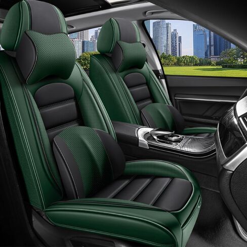 أغطية مقاعد السيارة لـ Acura MDX 2001-2025 2026 غطاء مقعد جلدي متين مقاوم للماء ومضاد للانزلاق وأغطية مقاعد السيارة لجميع الأحوال الجوية (مقعدان، أسود&قهوة قياسية) in Saudi Arabia
