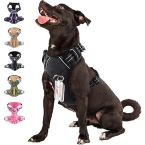 Dog Harness, No Pull Dog Harness with ID Card Reflective Adjustable, Fit Smart Dog Harness for Small Dogs, Dog Vest Harness with Easy Control Handle