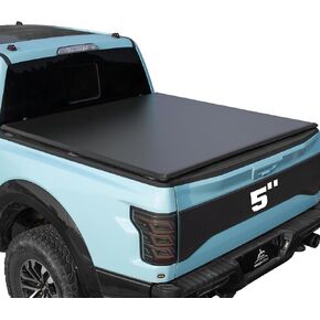 Truck Bed Tonneau Cover Compatible with Nissan Frontier 2005-2024 5 ft Short Box w/or w/o Track Rail, Soft Roll Up Style