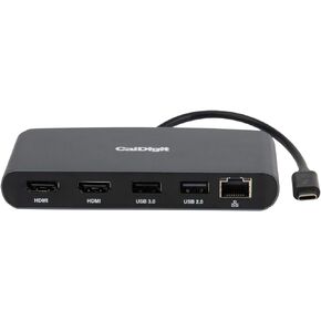 CalDigit Thunderbolt 3 Mini Dock - Bus Powered, Non Charging, 40Gbs, Dual 4K Display, USB 3.0 & 2.0 and Gigabit Ethernet LAN for Mac and PC, Thunderbolt 4 Compatible (Dual HDMI 2.0, Black) in Kuwait