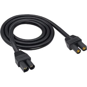 HCFeng EC5 Extension Cable 14AWG EC5 Male to EC5 Female Connector Extension Cable ADS-018 EC5 Male to EC5 Female Extension Cord for RC ESC LI-PO Battery [black-1m/3.3ft]
