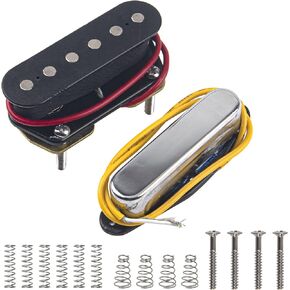 1Set Yootones Single Coil Pickups Set Magnet Neck and Bridge Pickup Compatible with Tele Telecaster Style Electric Guitar Parts