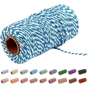 Twine String,328Ft Garden Twine,2mm Twine for Crafts, Art, Gardening Plants, Gift Wrapping,Home Wedding Christmas Decor(Green and gold)