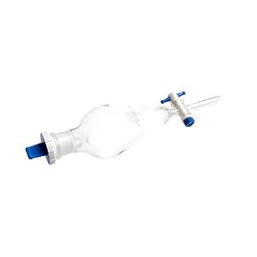 PYREX Pear-Shaped Squibb Separatory Funnel - Borosilicate Glass Funnel with PTFE Product Standard Stopcock & Polyethylene Standard Taper Stopper – Premium Reusable Funnel - PYREX Lab Glassware, 1/Pk