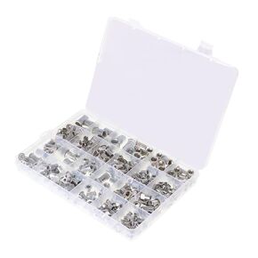 Timunr 300Pcs Rivet Nuts Kit 150pcs Metric 150pcs SAE Aluminum Rivet Nuts Assortment Kit Flat Head Threaded Insert Nut M3 M4 M5 M6 M8 6-32 8-32 10-24 10-32 1/4-20