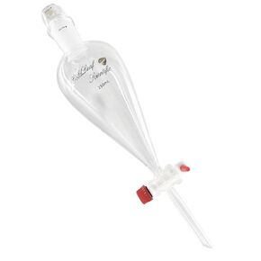 Premium Separatory Funnel with PTFE Stopcock, Optimal Choice for Precise Liquid-Liquid Extractions and Mixtures Separation, 500ml