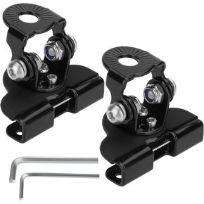 Linkstyle 2 PCS Car Grille LED Light Base Mounting Bracket, Spotlight Hood LED Light Base, Angle-Adjustable Non-Destructive LED Work Light Stand Holder Bracket,Universal for Car Truck UTV SUV (Black)