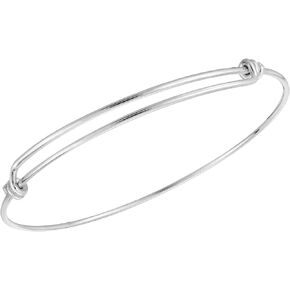 AeraVida Simple and Chic Minimalist Inspired .925 Sterling Silver Wire Band Adjustable Bangle Bracelet | Silver Charm Bracelets for Women | terling Silver Bracelets | Jewelry Gifts for Women