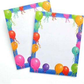 Gartner Studios 13630 Printer Paper Falling Balloons 8.5X11 25Sh, Multicolor