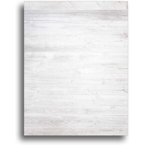 White Wood Background Stationary Paper (80 Sheets)