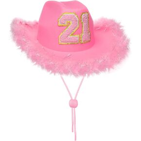 قبعة رعاة البقر الأرجوانية لعيد الميلاد الحادي والعشرين من JUSTOTRY - هدايا عيد الميلاد الحادي والعشرين للنساء قبعات راعية البقر مع حافة واسعة لزينة عيد الميلاد الحادي والعشرين in Kuwait