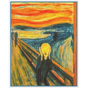 Orenco Originals Symbolist Artist Edvard Munch's The Scream Counted Cross Stitch Pattern