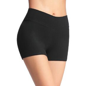 4HOW Cotton Biker Short for Women 3inch Workout Shorts Active Yoga Volleyball Gym Hot Short Underwear for Dress