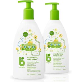 Babyganics Daily Lotion, Fragrance Free, Non-Allergenic, 17 Fl Oz (Pack of 2), Packaging May Vary