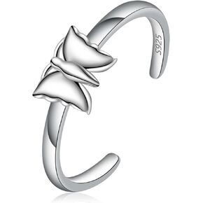 CHIC & ARTSY Women Toe Ring 925 Sterling Silver Animals Toe Ring Dainty Created Opal Toe Ring Adjustable Single Toe Ring for Women Beach Jewelry