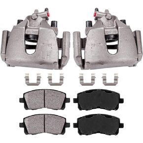 Callahan CCK04723 [2] FRONT Premium Original Brake Caliper Pair + Ceramic Pads + Clips [fit 2005 2006 2007 Ford Focus]