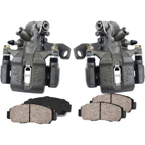 Callahan CCK11320 [2] REAR Premium Loaded OE Caliper Assembly Set + Quiet Low Dust Ceramic Brake Pads