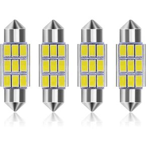 41mm LED Bulbs 6000K Festoon LED Bulbs Xenon White for Cars Trucks License Plate 9-SMD 5630 Chipsets Bulb For Interior Map Dome Trunk Courtesy Lights (4 PCS)