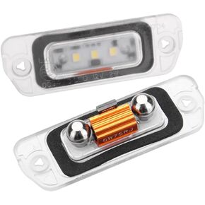 znakeauto 2X 3W Full LED Rear License Plate Light Kit for Mercedes Benz X164 W164 W251 GL350 GL450 GL500 GL550 GL320 ML320 ML350 ML450 ML500 ML550 ML63 AMG R350 R320 R500 R-Class ML-Class GL-Class