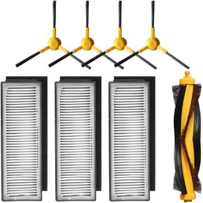 Accessory Kit Compatible with ECOVACS DEEBOT M80, M80 Pro Robotic Vacuum Cleaner - 3 Filters, 4 Side Brushes & 1 Main Brush in Kuwait