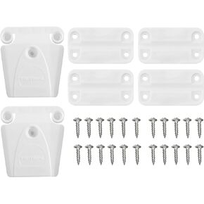 YBW Cooler Replacement Plastic Parts Combo Standard Hinges and Latches with Screws, Standard Plastic Hinges and Latch Posts with Screws Set for Cooler, 4 Hinges & 2 Latches