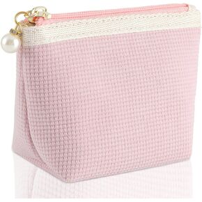 Preppy Corduroy Period Bag for School Teen Girls, Cute Sanitary Napkin Storage Bag Portable Period Pouch with Pearl Zipper, Sanitary Pads Bag Tampons Holder for Purse, First Period (Black)