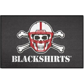FANMATS 2878 Nebraska Cornhuskers Basketball Shaped Rug - 27in. Diameter, Basketball Design, Sports Fan Accent Rug - N Primary Logo