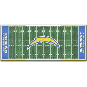 FANMATS NFL San Diego Chargers Nylon Face Football Field Runner , 30"x72"