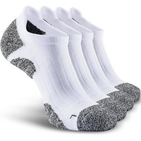SITOISBE Men's No Show Compression Athletic Socks, Cushioned for Running Hiking