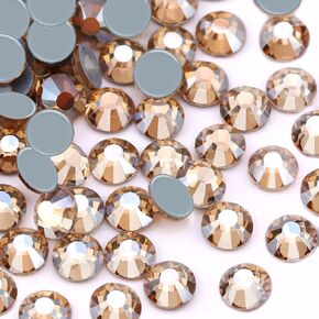 Dowarm 1440PCS Hotfix Crystal Rhinestones, Hot Fix Crystals for Crafts Clothes, Flatback Glass Crystal for Decoration, Round Gems (Aquamarine, SS6)