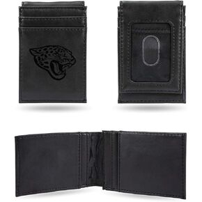 Rico Industries NFL Laser Engraved Front Pocket Wallet, Jacksonville Jaguars