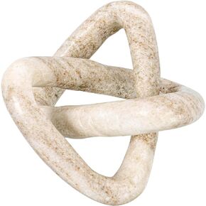 Creative Co-Op Modern Marble Link Knot, Black Accent Decor