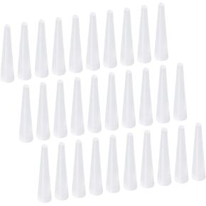 YOKIVE 30Pcs Silicone Rubber Stoppers, Tapered Plugs with High-Temperature Resistance | Protect Hole, Great for Lab Industry (White, 3/64" to 3/32")